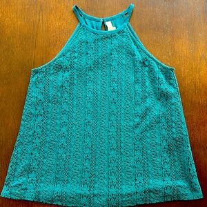 LOFT Lace halter tank top
